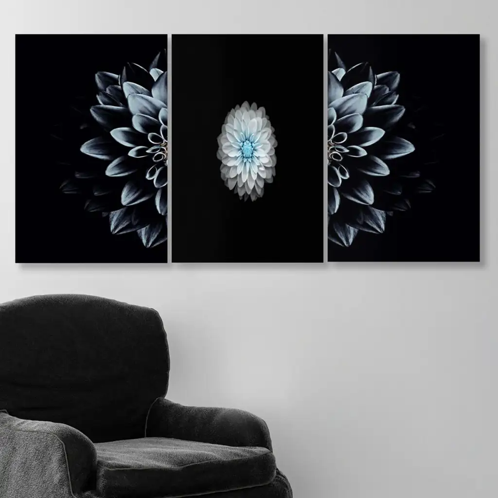 لوحة جدارية فنية لتزين الحائط بتصميم عصري ، ثلاث قطع ،مقاس ( 120X60cm)